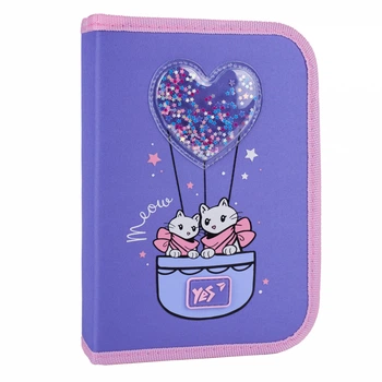 Пенал твердий YES одинарний із двома клапанами HP-04 Purr Meow (533624)