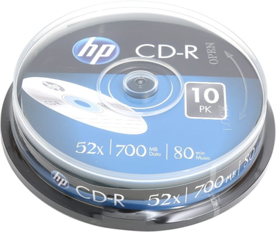 Dyski HP CD-R 700 MB 52x Cake 10 szt. (HPCD10)