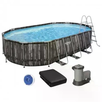 Бассейн каркасный Bestway 5611R 6.10×3.66×1.22 м, 20241 л, с фильтр-насосом, хлор-дозатором и лестницей