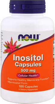 Witamina B8 Now Foods Inozytol 500 mg 100 kapsułek (733739004758)