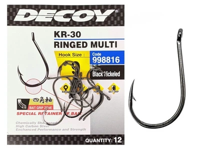 Крючок Decoy KR-30 Ringed Multi 09, 12 шт/уп,1562.04.96