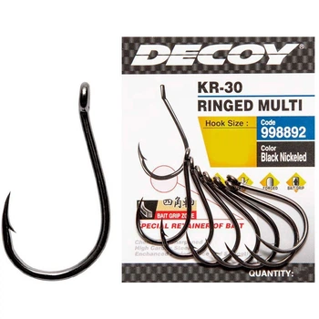 Крючок Decoy KR-30 Ringed Multi 07, 10 шт/уп,1562.04.98