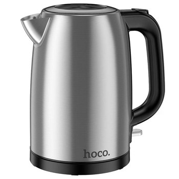 Электрочайник HOCO HE12, 1.7L, 1850-2200W, Stainless Steel Electric Kettle (EU) Stainless Steel