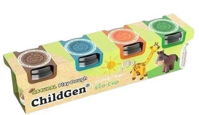 Naturalna ciastolina ChildGen w eko-kubkach 4 kolory (0744504668778)
