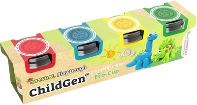 Naturalna ciastolina ChildGen w eko-kubkach 4 kolory (0744504668853)