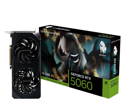 Видеокарта Gainward GeForce RTX 5060 Ghost OC 8GB GDDR7 DLSS4 (NE75060S19P1-GB2063B) EU