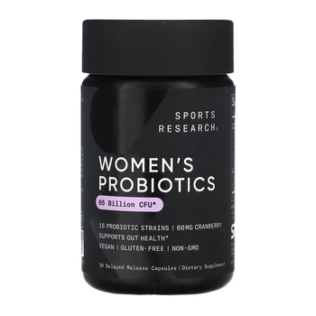 Пробиотики для женщин с клюквой Daily Women's Probiotics 65 Billion CFU Sports Research, 30 капсул
