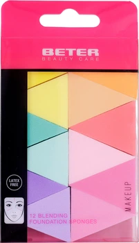Набор спонжей для макияжа Beter Makeup Blending Foundation Sponges 12 шт (8412122220457)