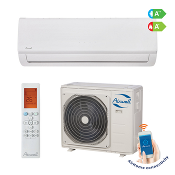 Кондиционер Airwell Aura HDLA25 Smart Inverter 9000 BTU, A++/A+, обогрев, Wi-Fi, белый