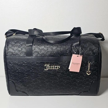 Дорожная сумка Juicy Couture Heartless Weekender Duffle Bag TikTok Black Bag Embossed Bling
