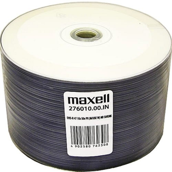 Dyski Maxell DVD-R 4.7GB 16X 50 szt do nadruku White (MXDP50S-)