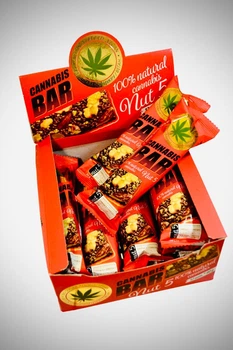 Батончики Cannabis Bar Мюслі з горіхами + насіння канабісу 12 шт 480 г
