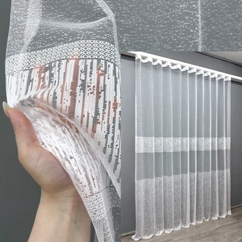 Тюль VR-Textil 1628т Жаккард Белый 300х270 см (42-0571)