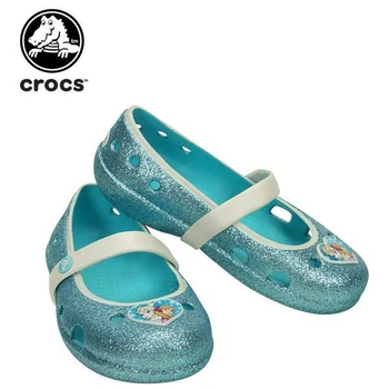 Балетки Crocs Kids Lina Frozen Flat 204454-4O9-C7 19-20 (С4) 11,5 см Бирюзовые