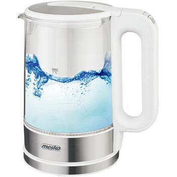 Электрочайник Mesko MS 1301 2200W 1.7л стекло установление температуры White (MS1301W)