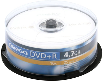 Dyski Omega DVD+R 4.7GB 16X 25 szt (OMD1625+)