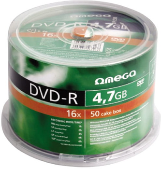 Dyski Omega DVD-R 4.7 GB 16X Cake 50 szt (OMD1650-)