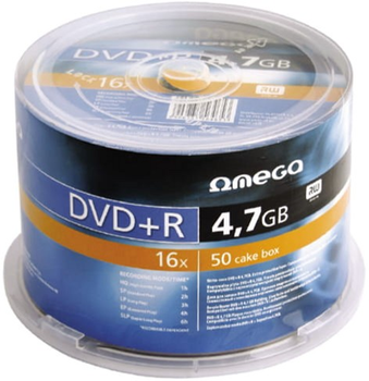 Dyski Omega DVD+R 4.7GB 16X Cake 50 szt (OMD1650+)