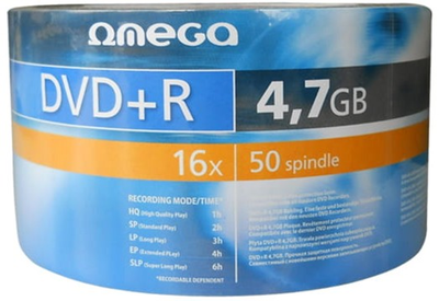 Dyski Omega DVD+R 4.7GB 16X SP 50 szt (OMD1650S+)