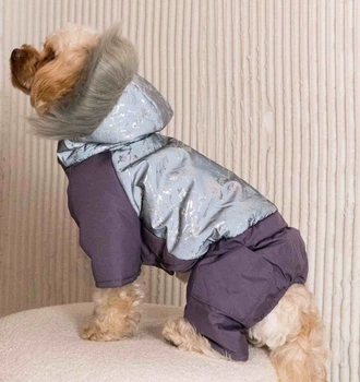 Зимний комбинезон из светоотражающей ткани ажур Dogs Bomba A-79/9 Разноцветный (A-79/9)