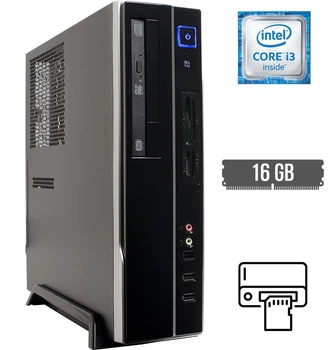 Компьютер Digitec Trivium SFF / Intel Core i3-6100 (2 (4) ядра по 3.7 GHz) / 16 GB DDR4 / 256 GB SSD M.2 / Intel HD Graphics 530 / DVD-RW / Card Reader б/у