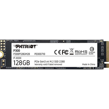 Накопитель SSD 128GB Patriot P300 M.2 2280 PCIe 3.0 x4 NVMe TLC (P300P128GM28)