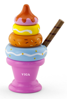 Drewniana mini piramidka Viga Lody 51321 (6934510513214)