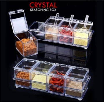 Набор для хранения специй с 4 отделениями Crystal органайзер для специй