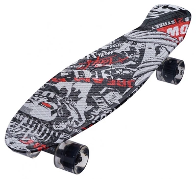 Пенни борд Maraton Longboard 27 белый 27 дюймов максимальная нагрузка 100 кг