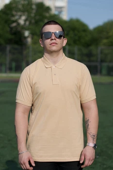Мужская футболка-поло JHK, POLO REGULAR MAN, универсальная, дышащая ткань, песочная, размер XXL