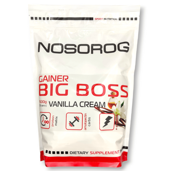 Гейнер, Gainer BIG BOSS, Nosorog, 1,5 кг (Ванільний Крем)