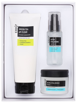 Zestaw do pielęgnacji twarzy Coxir Ultra Hyaluronic Toner 120 ml + ampułka 50 ml + krem 50 g (8809080826430)