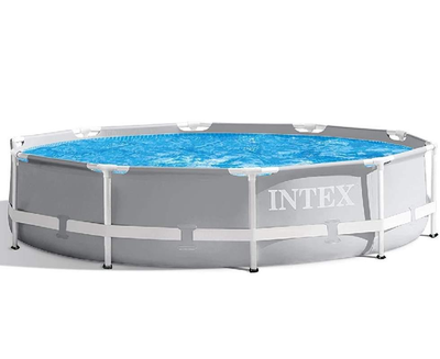 Дорослий сімейний каркасний басейн Intex 26700 для дорослих і дітей від 6 років для відпочинку на вулиці в саду дачі та будинку розмір 305 х 76 см в коробці 4485 л вага 19 кг круглий