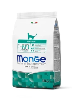 Корм сухой Monge Cat Hairball для кошек для выведения шерсти из желудка с курицей 400 г (8009470005227)