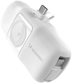 Powerbank Wozinsky WF16-YCS 5000mAh 15W USB-C Biały (WF16-YCS_WHI)