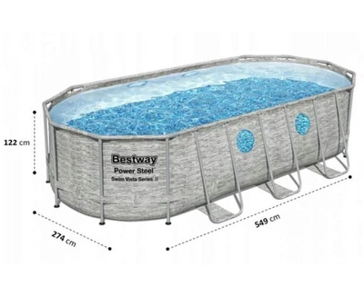 Каркасный бассейн 549 x 274 x 122 см Bestway 56716 Rattan Frame Pools