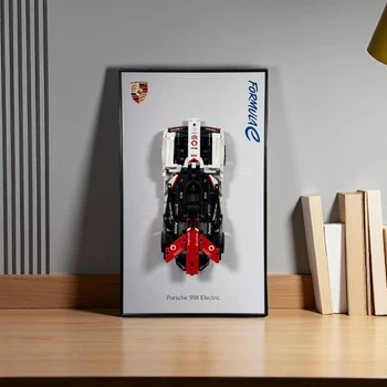 Арт Держатель Рамка на Стену 50x30 см. для Вашего Конструктора Technic (42137) Formula E Porsche 99X Electric / Техник Формула Е Порше - Type-B