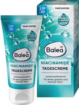Дневной крем с ниацинамидами для очищения кожи Balea Niacinamide Tagescreme LSF30, 50 ml