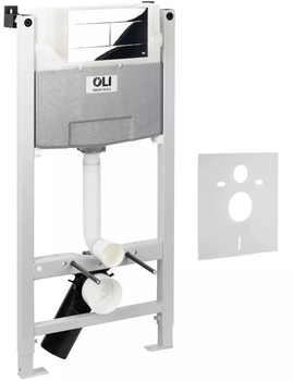 Инсталляция Oli 120 888781 с панелью смыва Slim 659044 хром и звукоизолирующей прокладкой