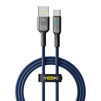 USB YOKI SMART YK-SM31 Type-C 3A 1.2m Черно-Синий