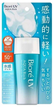 Сонцезахисний водостійкий гель Biore UV Aqua Rich Watery Gel SPF 50+ PA++++ 70ml