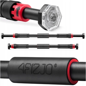 Турник раздвижной 4FIZJO 66-100 см Black/Red (P-5907739310385)