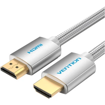 Кабель мультимедийный HDMI to HDMI 15.0m V2.0 4K Silver Metal Type VENTION (AABIN)