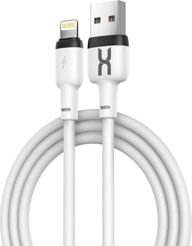 Кабель DC CL-210 Usb - Lightning для телефонов Apple 1 метр эластичный силиконовый белый