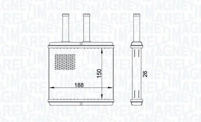 Радиатор печки Magneti Marelli (350218437000)