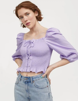 Блуза H&M Ж1115978 (09738683) колір бузковий XL