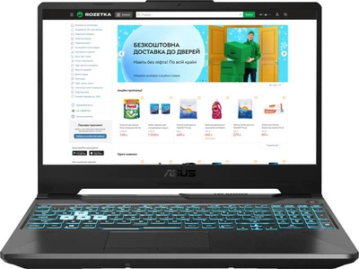 Ноутбук ASUS TUF Gaming A15 FA506NFR-HN079 Graphite Black / 15.6" IPS Full HD 144 Гц / AMD Ryzen 7 7435HS / RAM 16 ГБ / SSD 512 ГБ / GeForce RTX 2050, 4 ГБ Windows 11