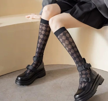 Грольфи ромб довгі мереживні ажурні аніме-сплей Jk Tie One size (А957)