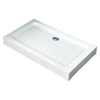Поддон для душевой кабины VOLLE 120x80x14см прямоугольный акрил c сифоном белый 4400.133007