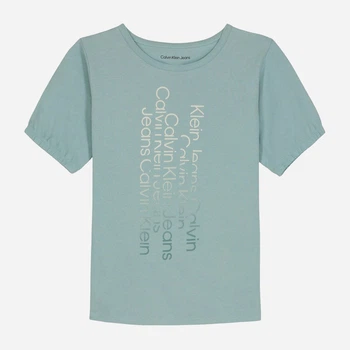 Детская футболка для девочки Calvin Klein 785870148 128 см Бирюзовая (1159836345)
